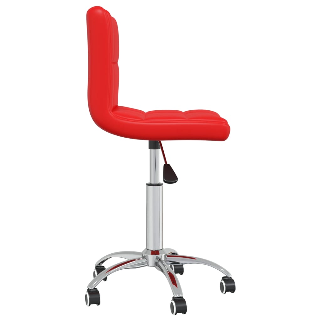 vidaXL Okretne blagovaonske stolice od umjetne kože 2 kom crvene