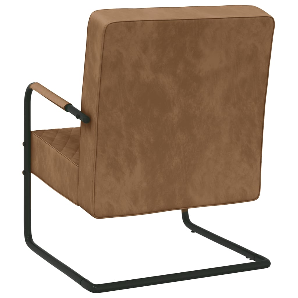 vidaXL Konzolna stolica smeđa baršunasta