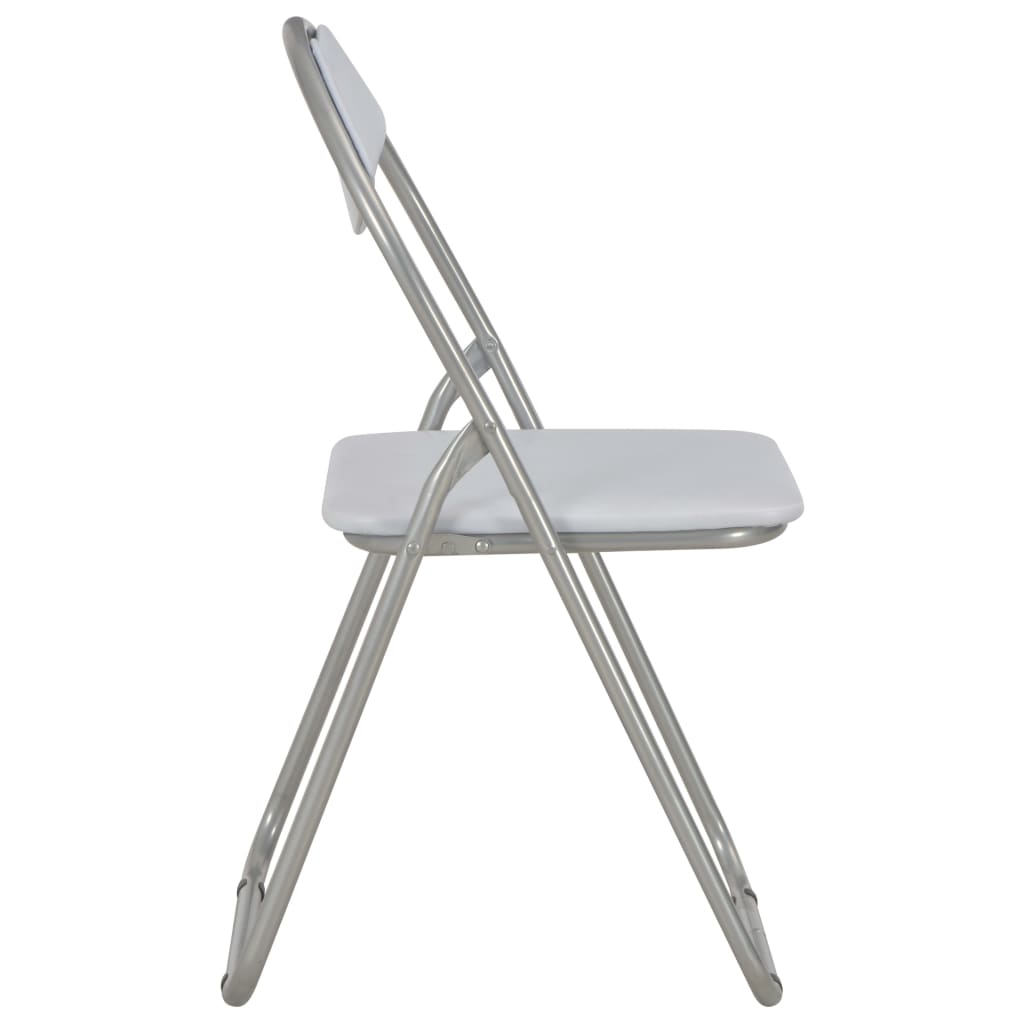 vidaXL Sklopive blagovaonske stolice od umjetne kože 6 kom bijele