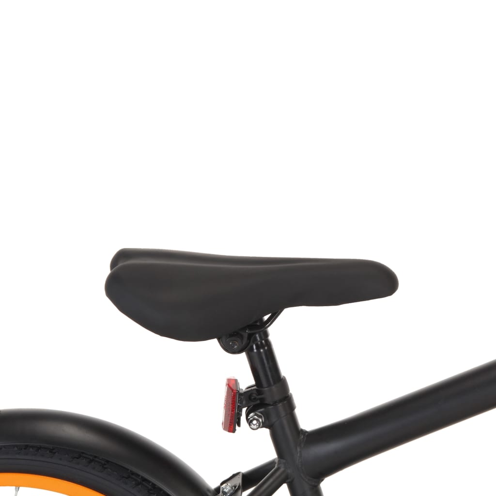 vidaXL Dječji bicikl s prednjim nosačem 20 inča crno-narančasti