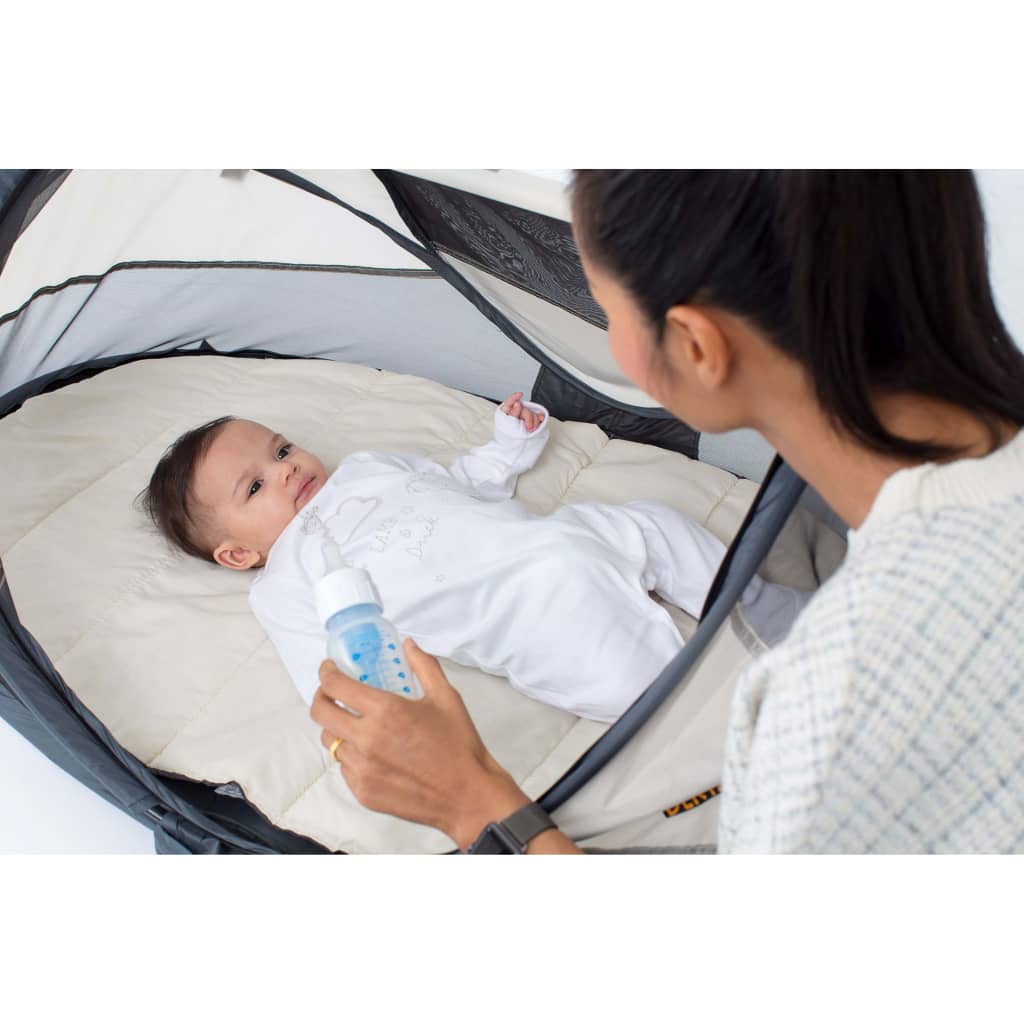 DERYAN prigodni putni krevetić Baby Luxe s mrežom za komarce krem