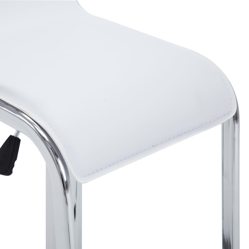 vidaXL Okretne barske stolice od umjetne kože 2 kom bijele