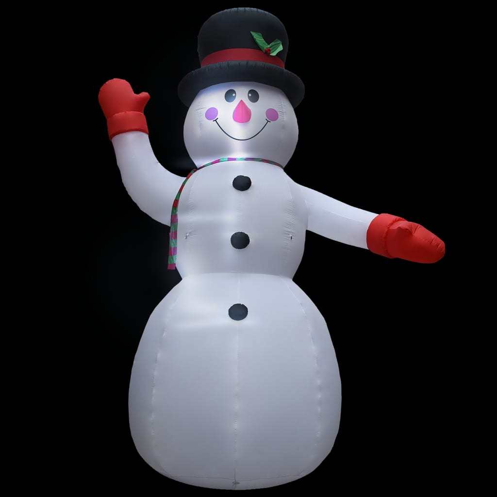 vidaXL Ukrasni snjegović na napuhavanje s LED svjetlima IP44 300 cm