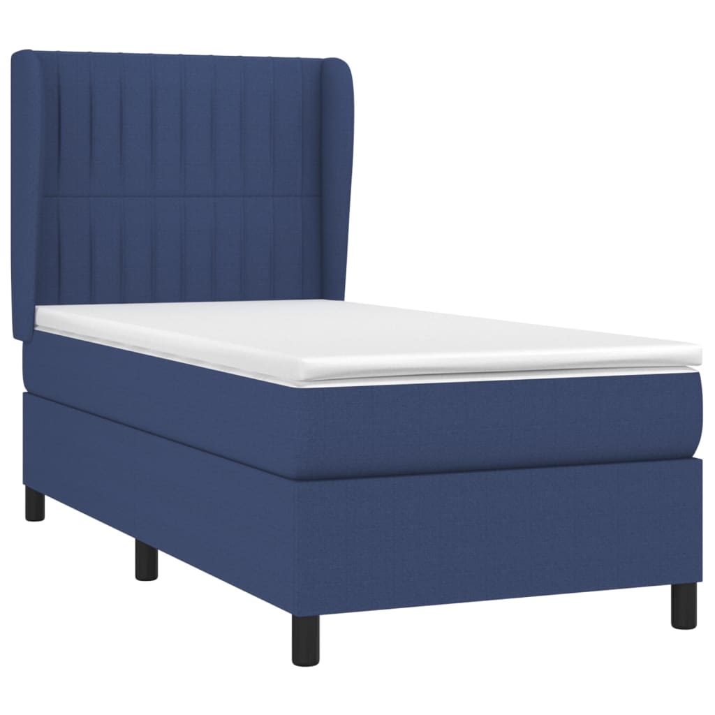 vidaXL Krevet s oprugama i madracem plavi 80x200 cm od tkanine