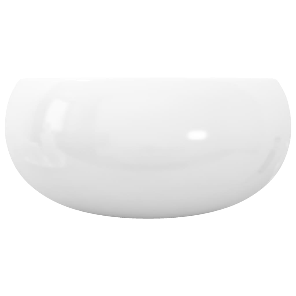 vidaXL Okrugli umivaonik od keramike bijeli 40 x 15 cm