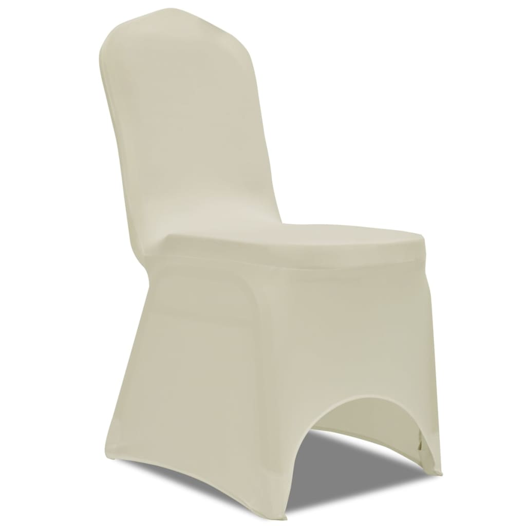 Rastezljiva presvlaka za stolicu, krem bijela, 50 kom