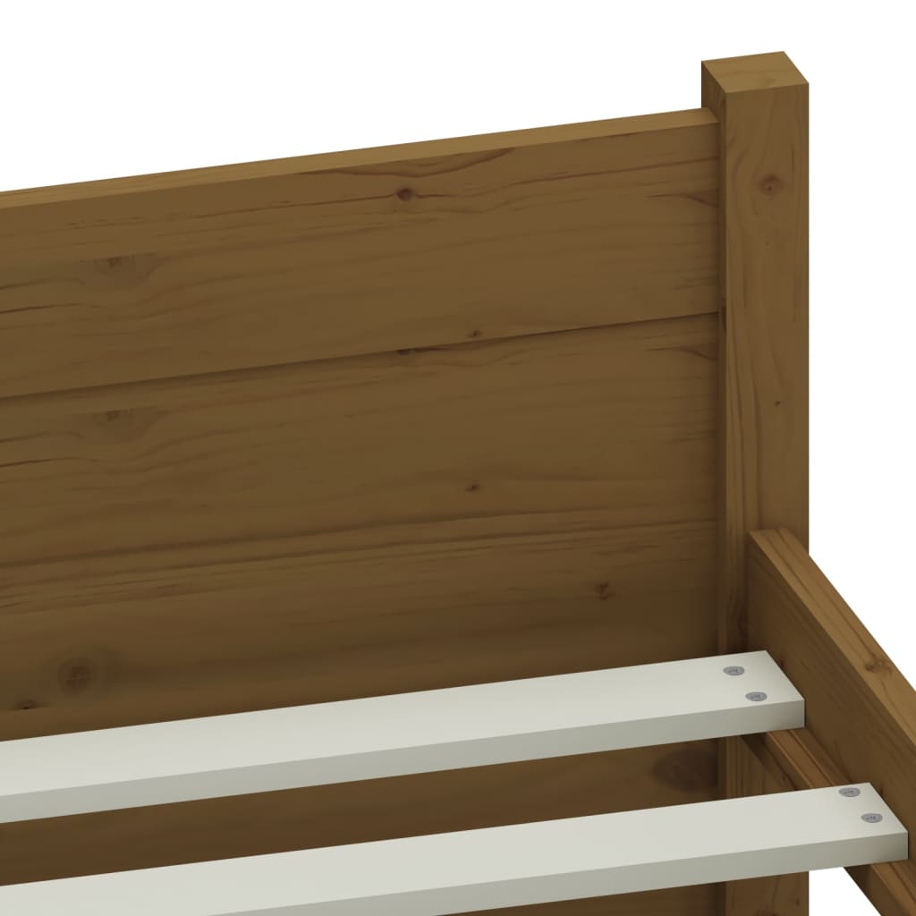 vidaXL Okvir za krevet od masivnog drva smeđa boja meda 200 x 200 cm