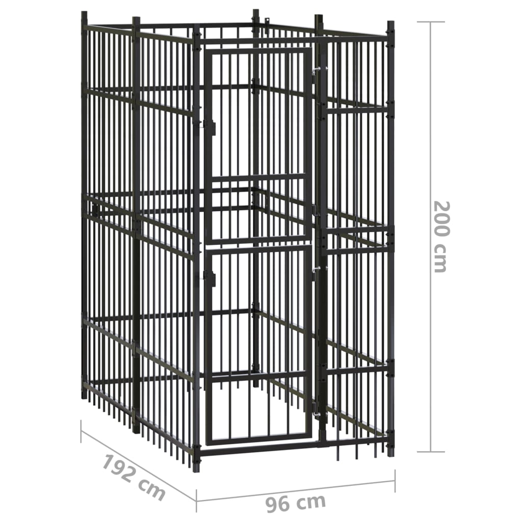 vidaXL Vanjski kavez za pse čelični 1,84 m²