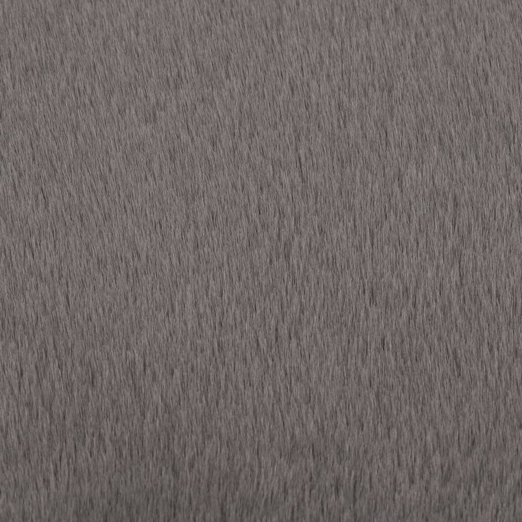 vidaXL Tepih od umjetnog zečjeg krzna 80 cm tamnosivi