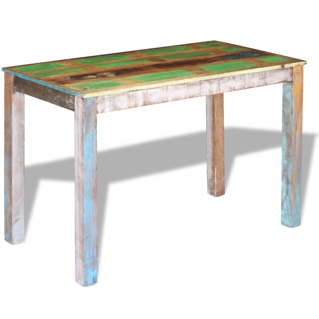 vidaXL Blagovaonski stol od masivnog obnovljenog drva 115 x 60 x 76 cm