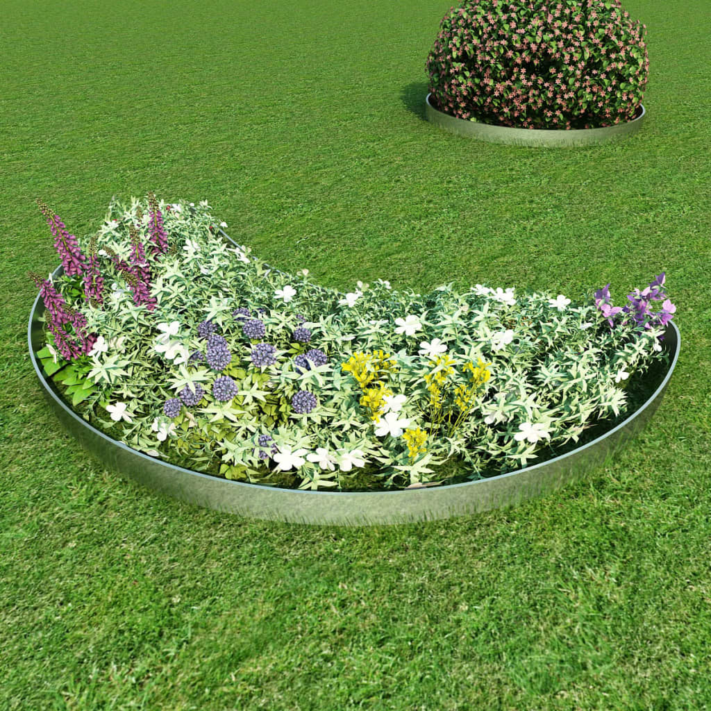 Set od 5 fleksibilnih ograda za travnjak pocinčani čelik 100 x 14 cm