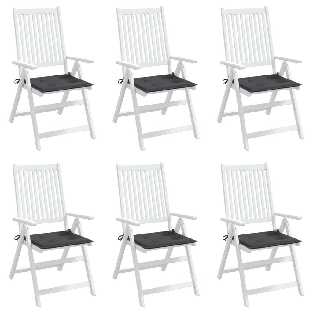 vidaXL Jastuci za vrtne stolice 6 kom antracit 50x50x3 cm od tkanine