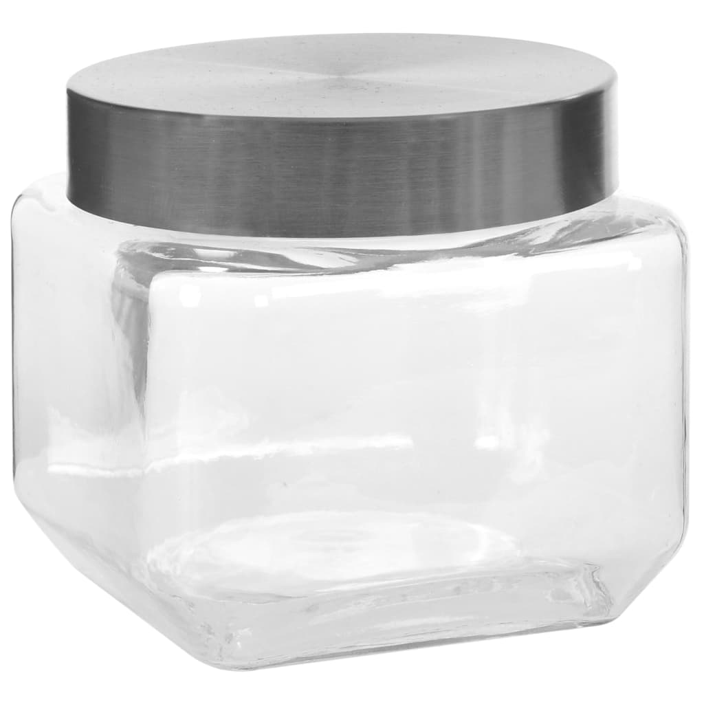 vidaXL Staklenke za pohranu sa srebrnim poklopcima 6 kom 800 ml