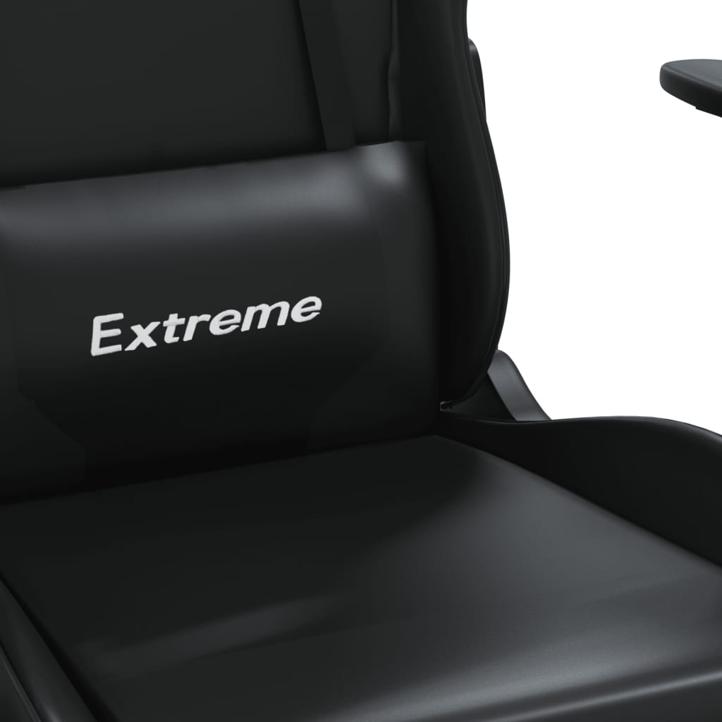 vidaXL Masažna igraća stolica crna od umjetne kože