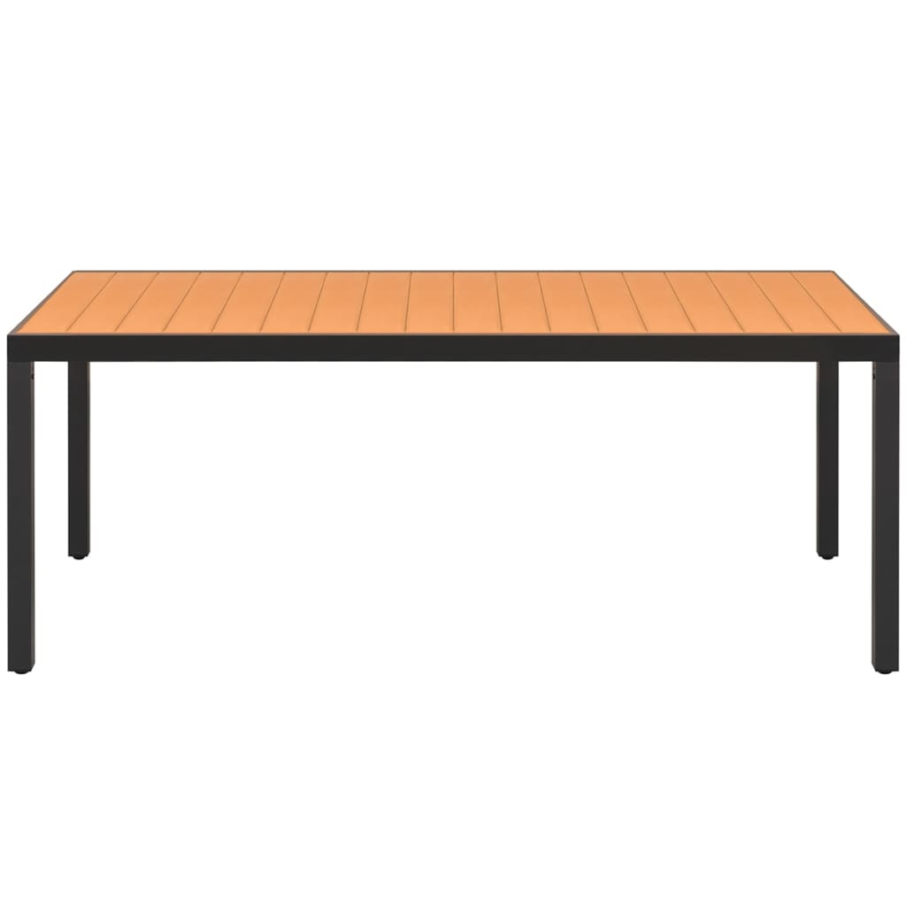 vidaXL Vrtni stol smeđi 185 x 90 x 74 cm aluminijum i WPC