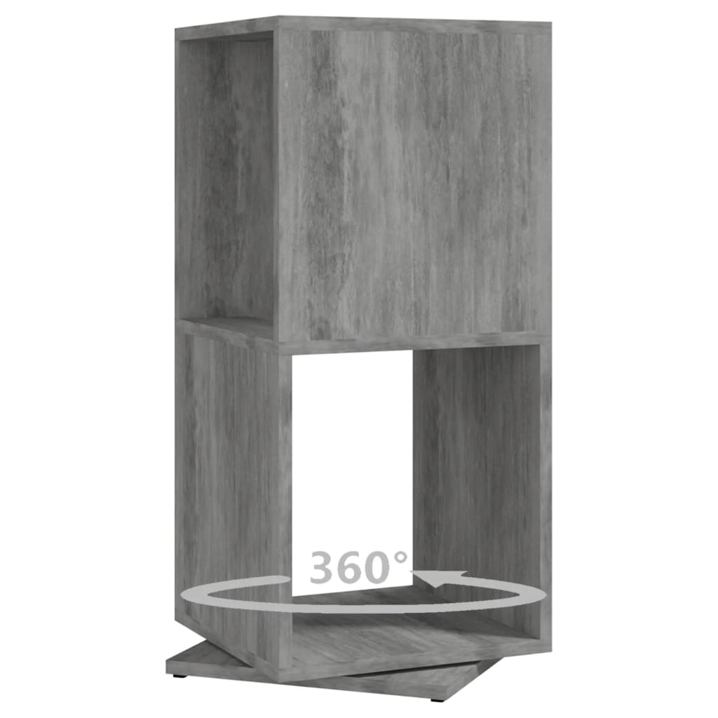 vidaXL Rotirajući ormarić siva boja betona 34,5x34,5x75,5 cm iverica