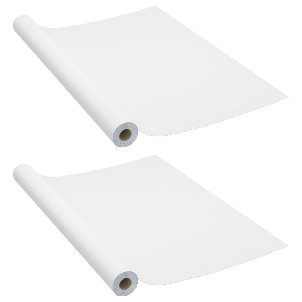 vidaXL Samoljepljive folije za namještaj 2 kom bijele 500 x 90 cm PVC