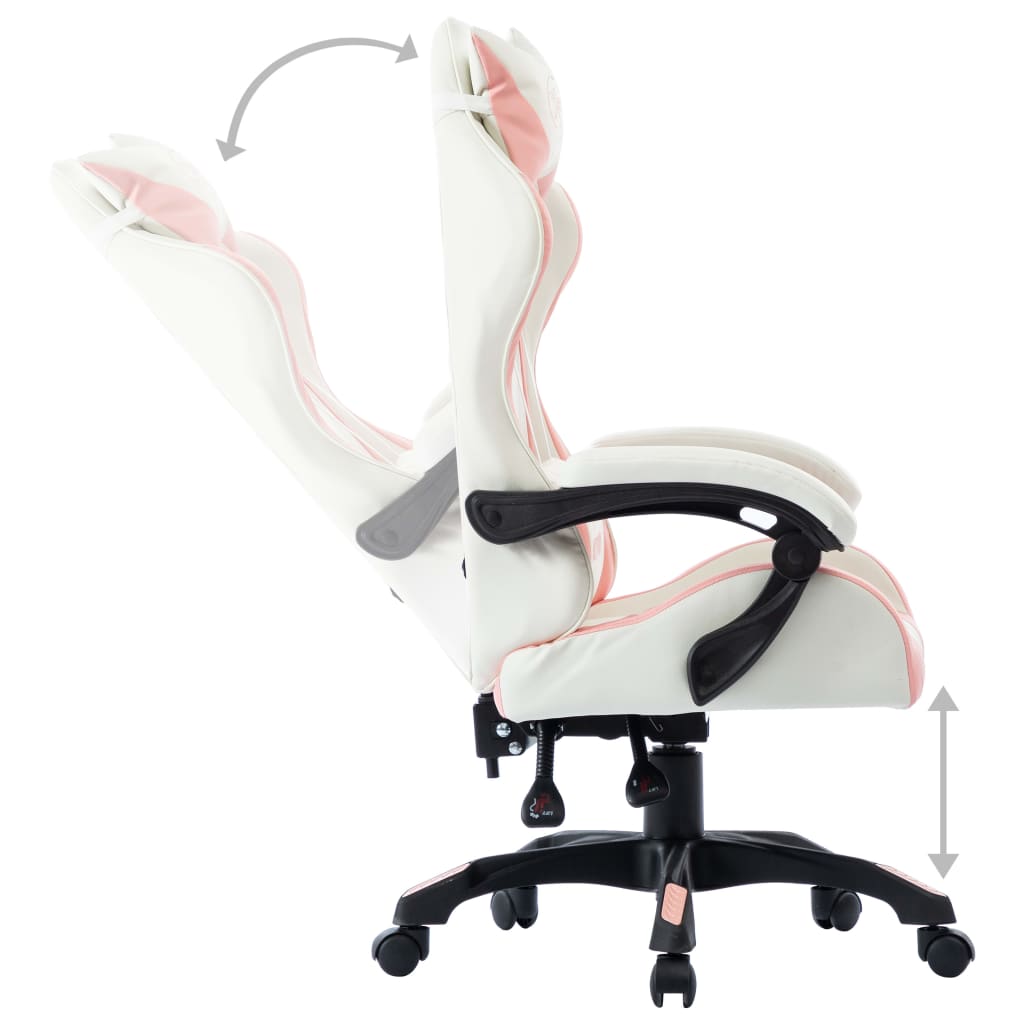 vidaXL Igraća stolica od umjetne kože ružičasta