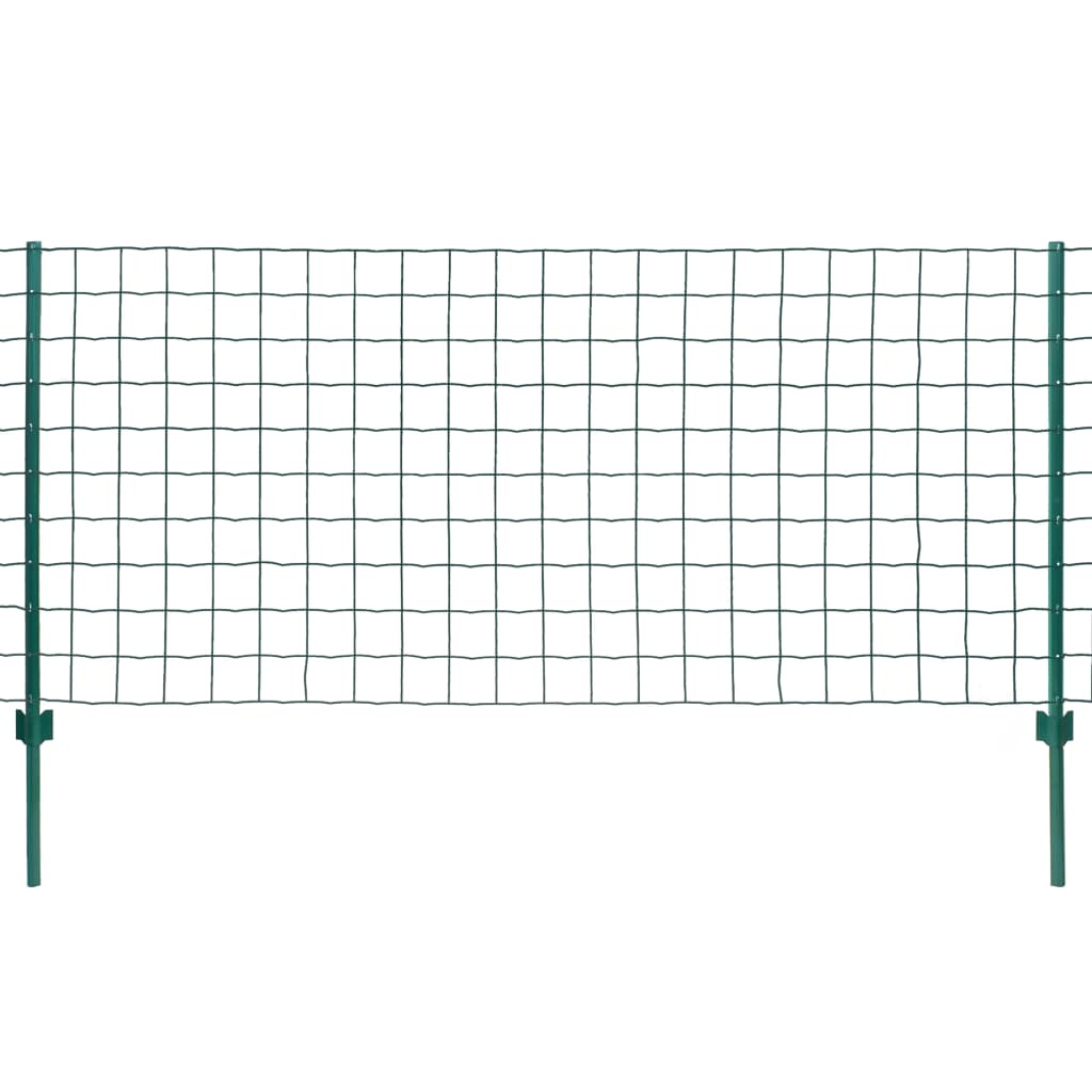 vidaXL Euro ograda 20 x 0,8 m čelična zelena