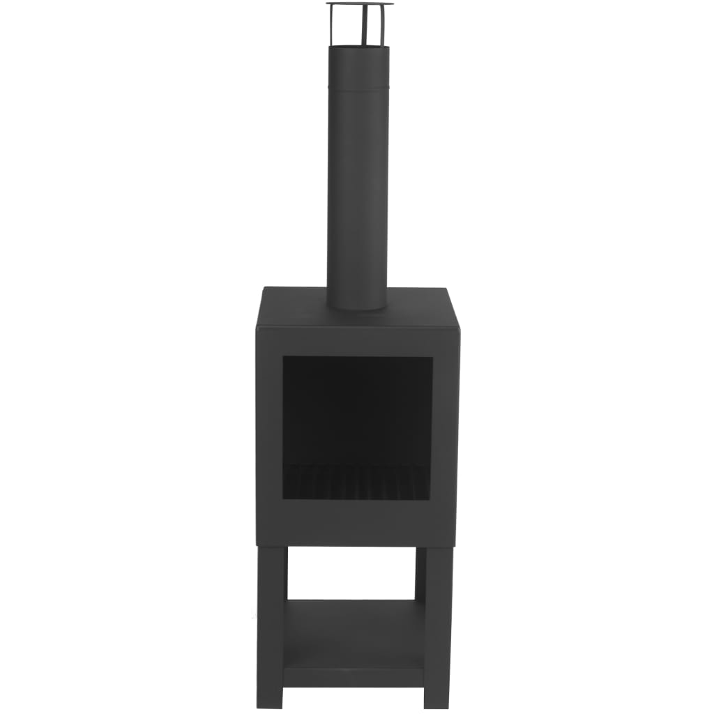Esschert Design vanjski kamin sa spremištem za drva crni FF410