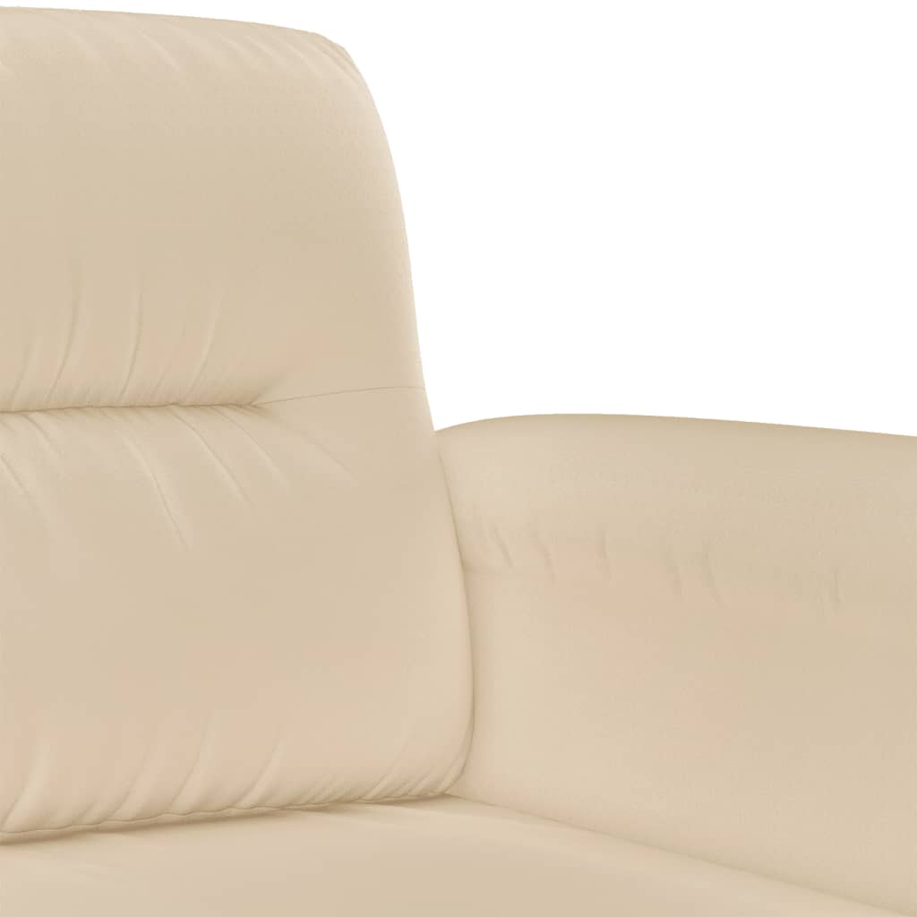 vidaXL 2-dijelni set sofa s jastucima krem od mikrovlakana
