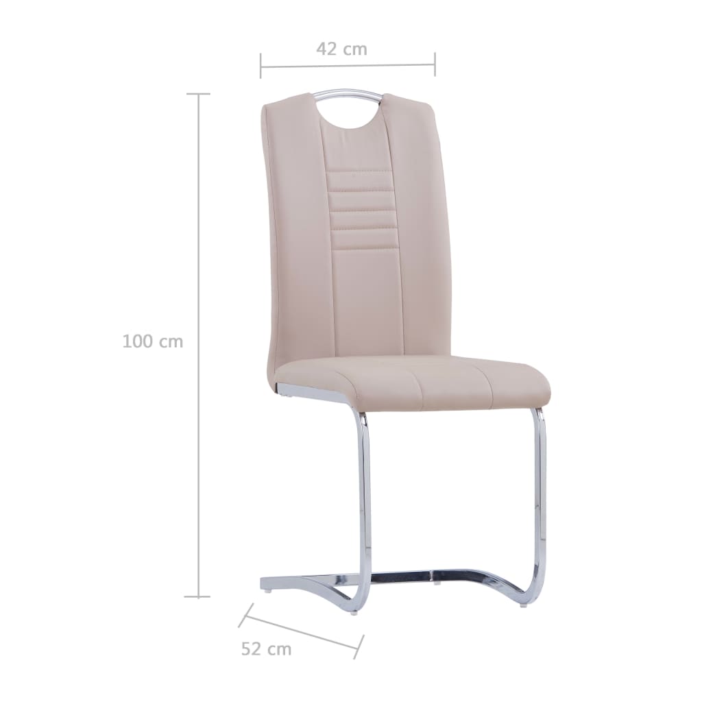 vidaXL Konzolne blagovaonske stolice od umjetne kože 2 kom cappuccino