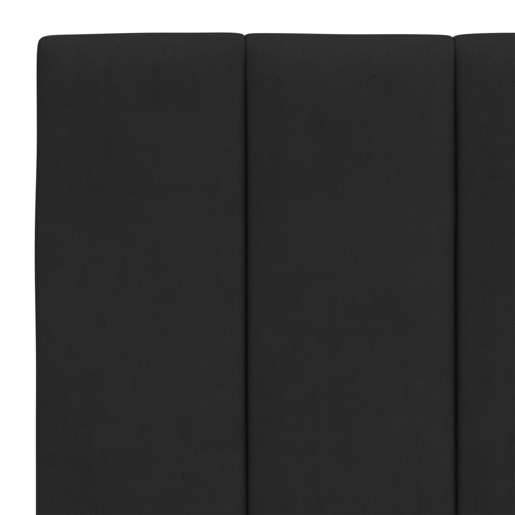vidaXL Okvir za krevet s uzglavljem crni 120 x 200 cm baršunasti