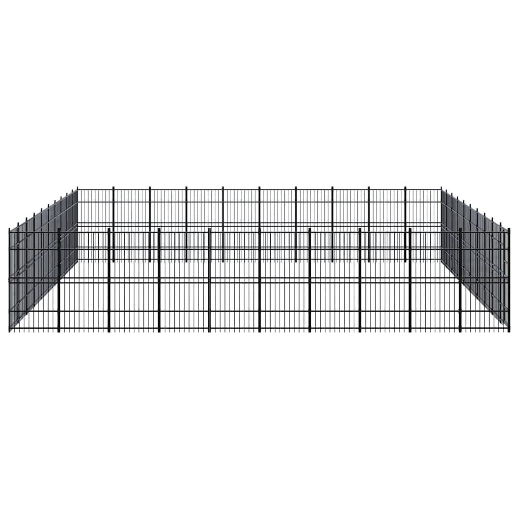 vidaXL Vanjski kavez za pse čelični 92,16 m²