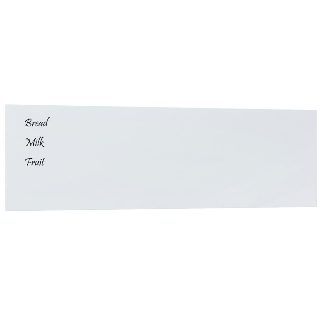 vidaXL Zidna magnetna ploča bijela 100 x 30 cm od kaljenog stakla