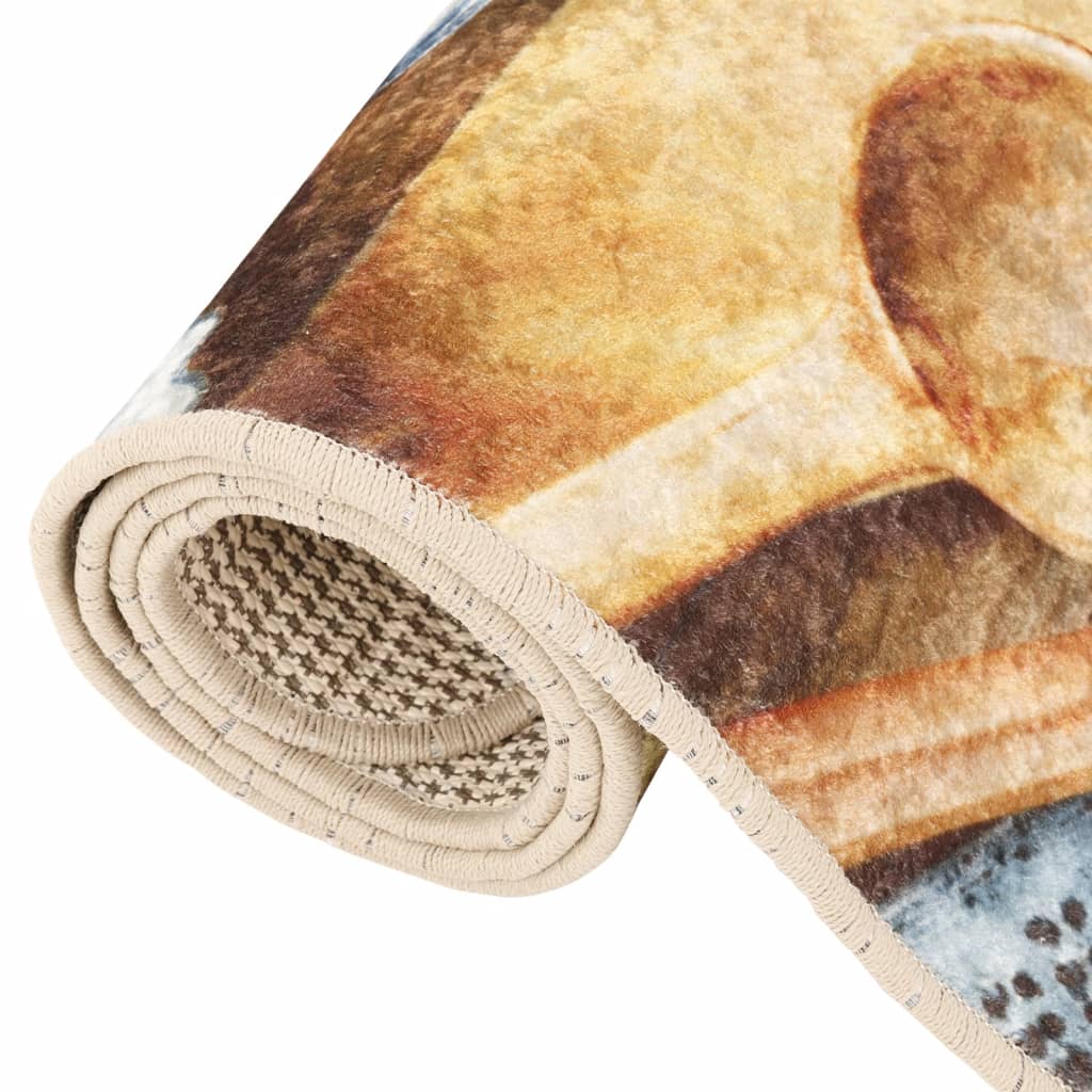 vidaXL Kuhinjski tepih raznobojni 60 x 180 cm perivi i protuklizni
