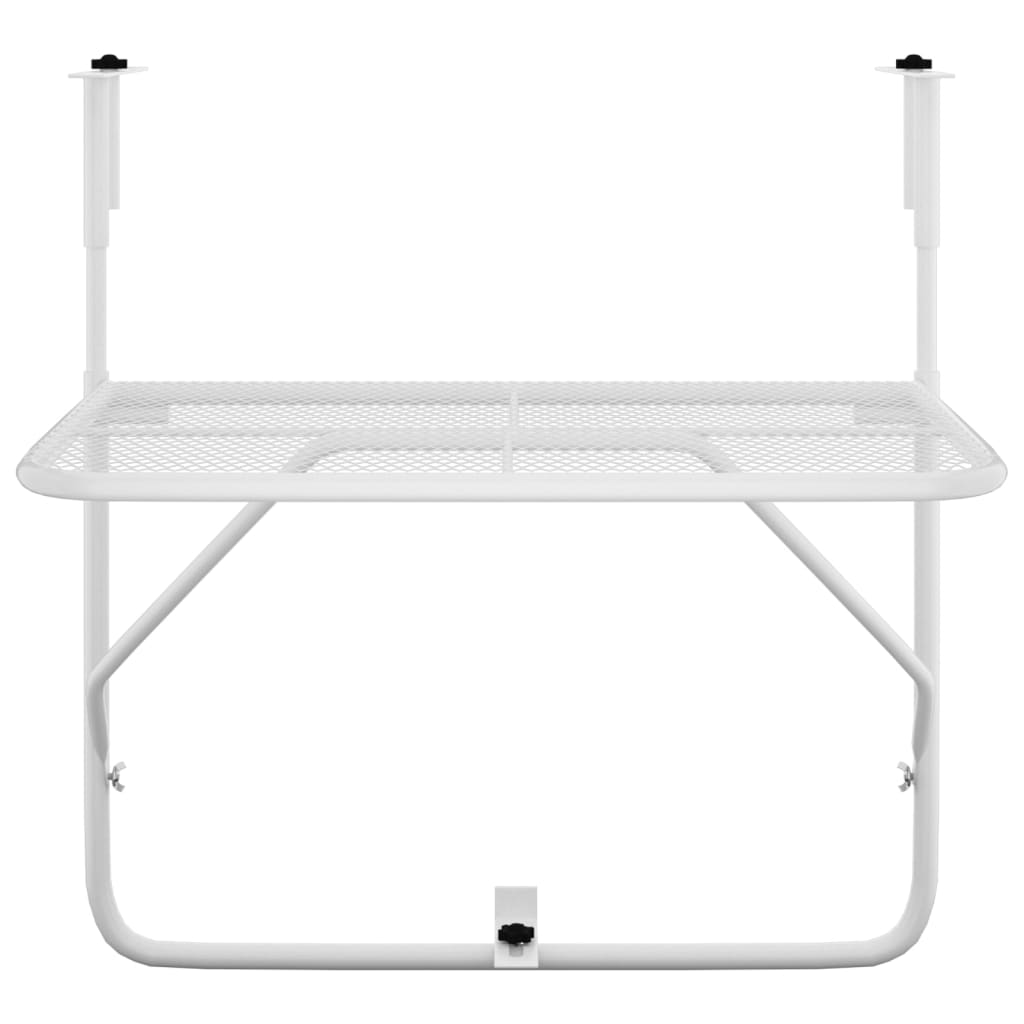 vidaXL Balkonski stol bijeli 60 x 40 cm čelični