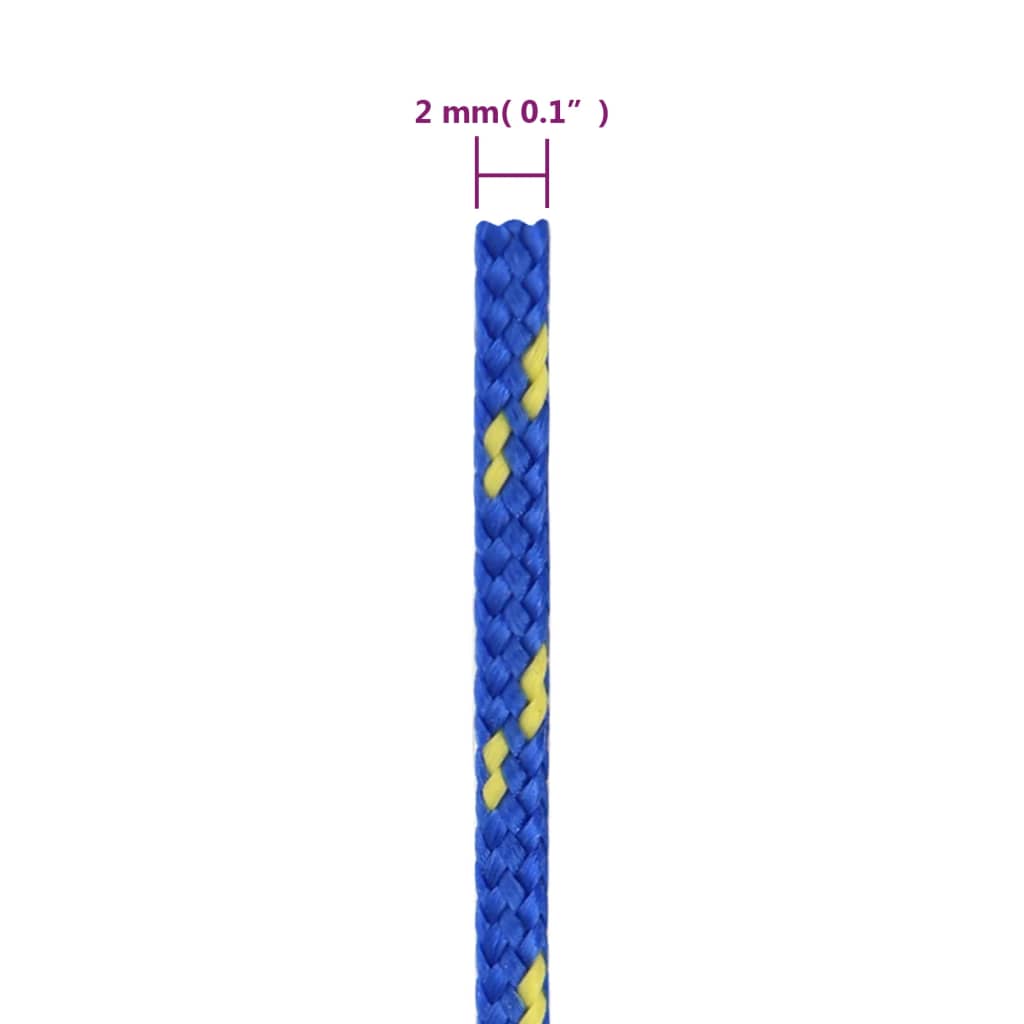 vidaXL Brodski konop plavi 2 mm 25 m od polipropilena