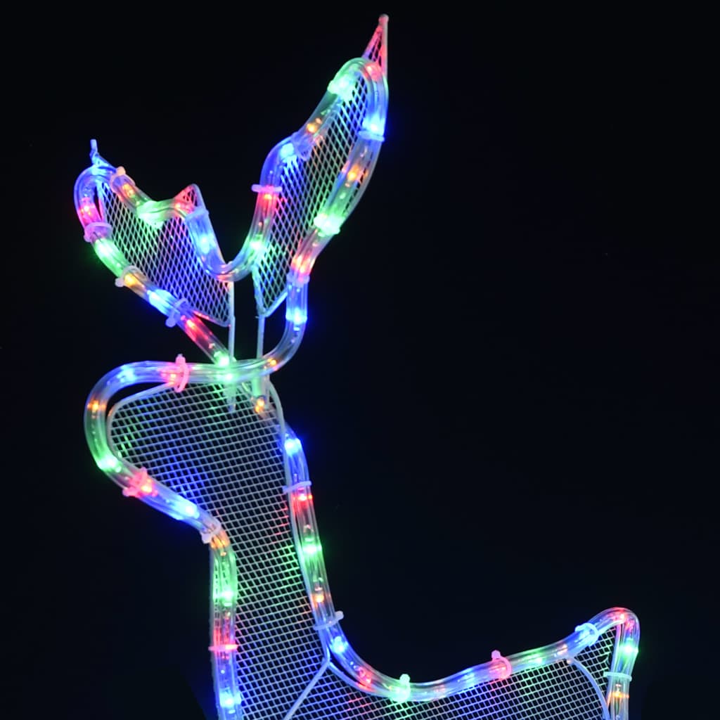 vidaXL Božićna rasvjeta sob i sanjke s mrežom i 432 LED žarulje