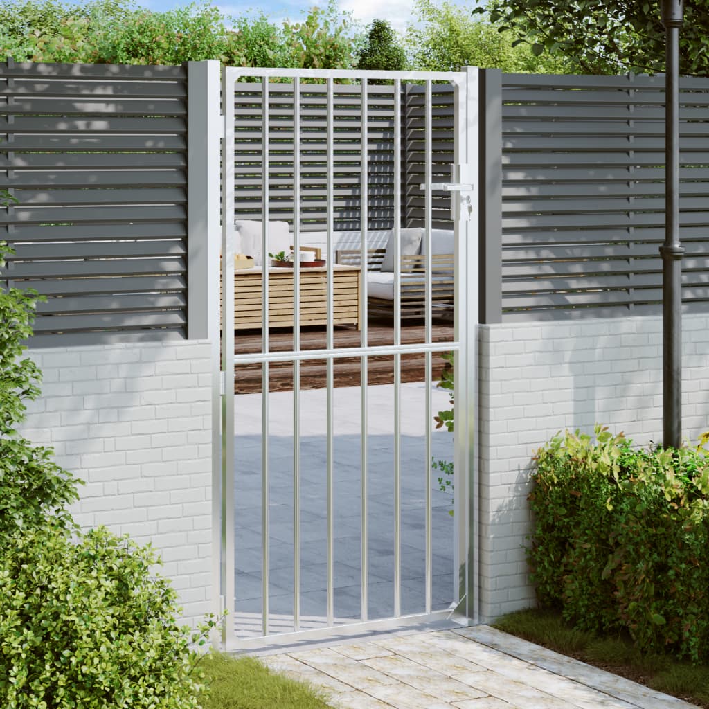 vidaXL Vrtna vrata 100 x 180 cm od nehrđajućeg čelika