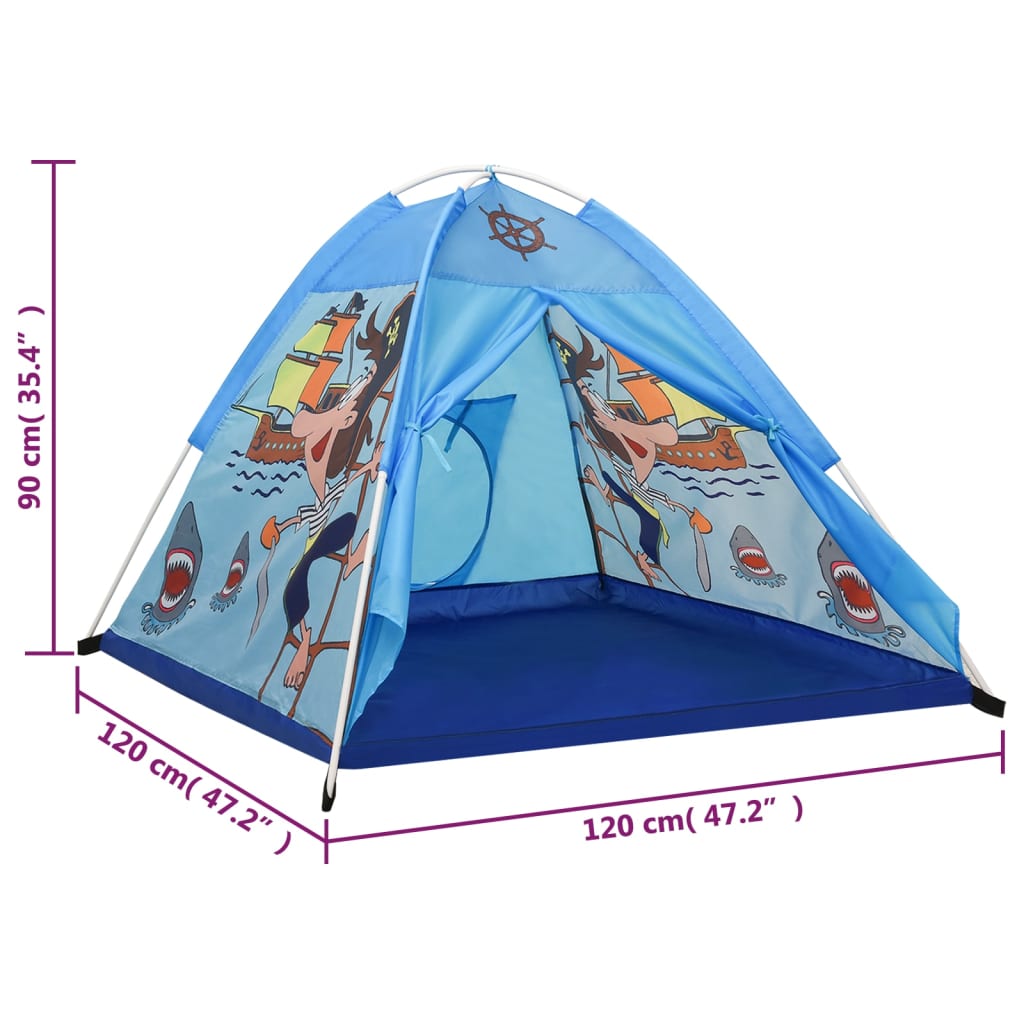 vidaXL Dječji šator za igru s 250 loptica plavi 120 x 120 x 90 cm