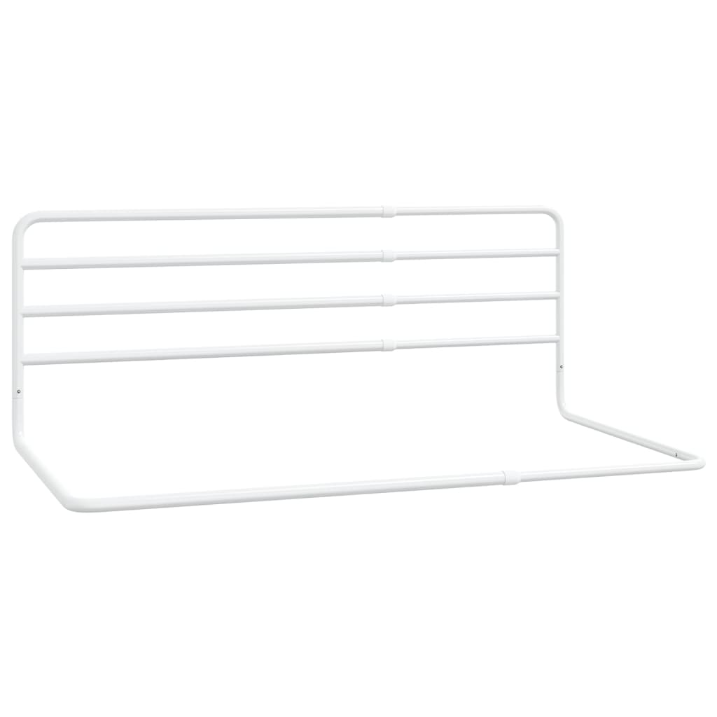 vidaXL Sigurnosna ograda za krevetić bijela (76-137) x 55 cm željezna