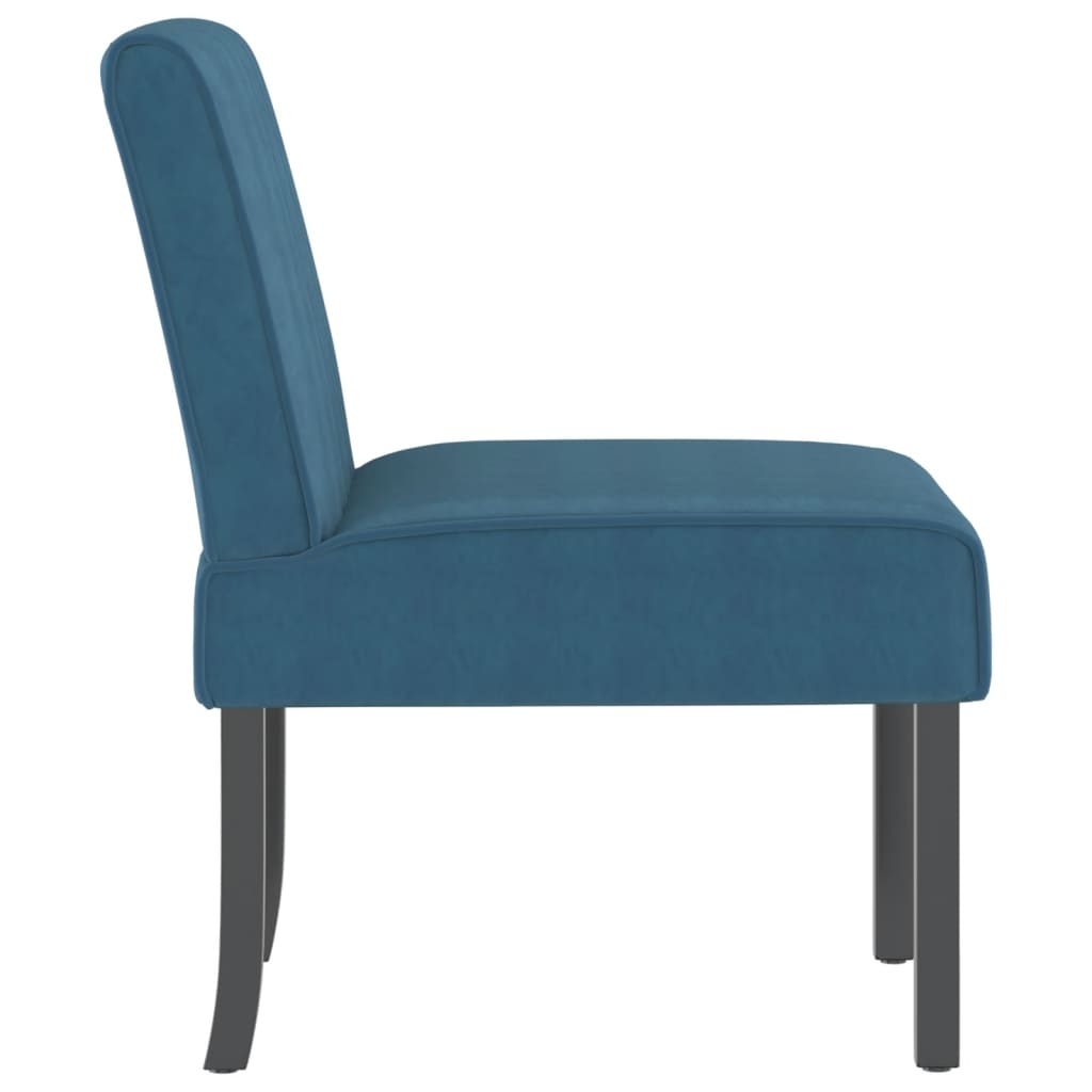 vidaXL Niska stolica plava baršunasta