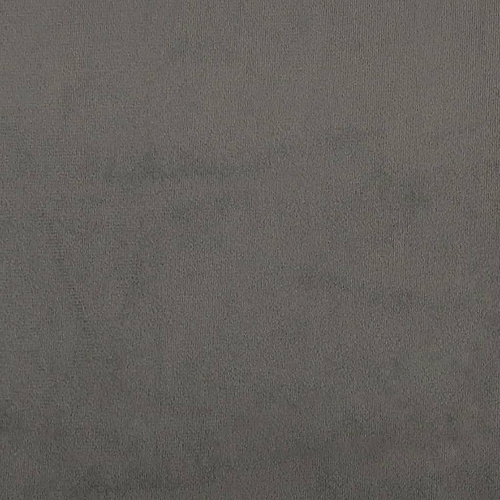 vidaXL Krevet s oprugama i madracem tamnosivi 200x200 cm baršunasti