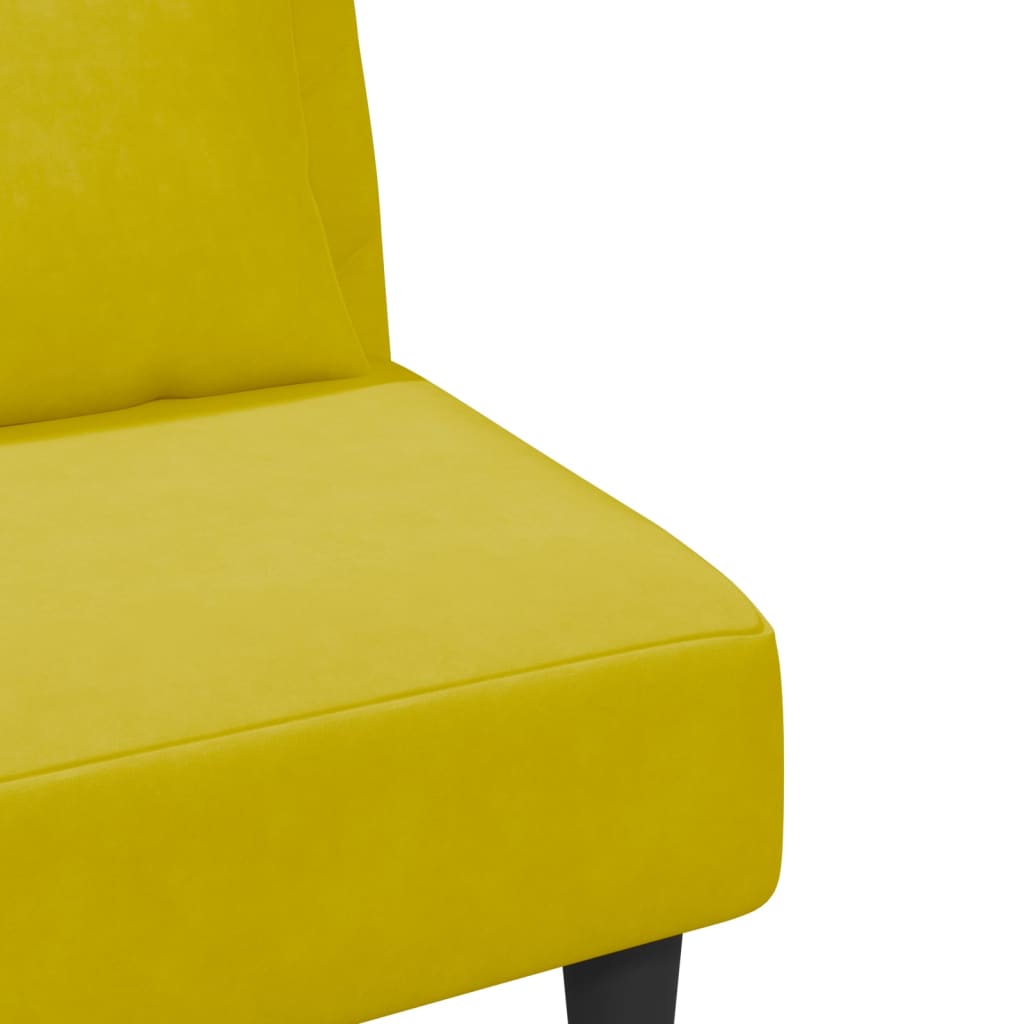 vidaXL 2-dijelni set sofa s jastucima žuti baršunasti