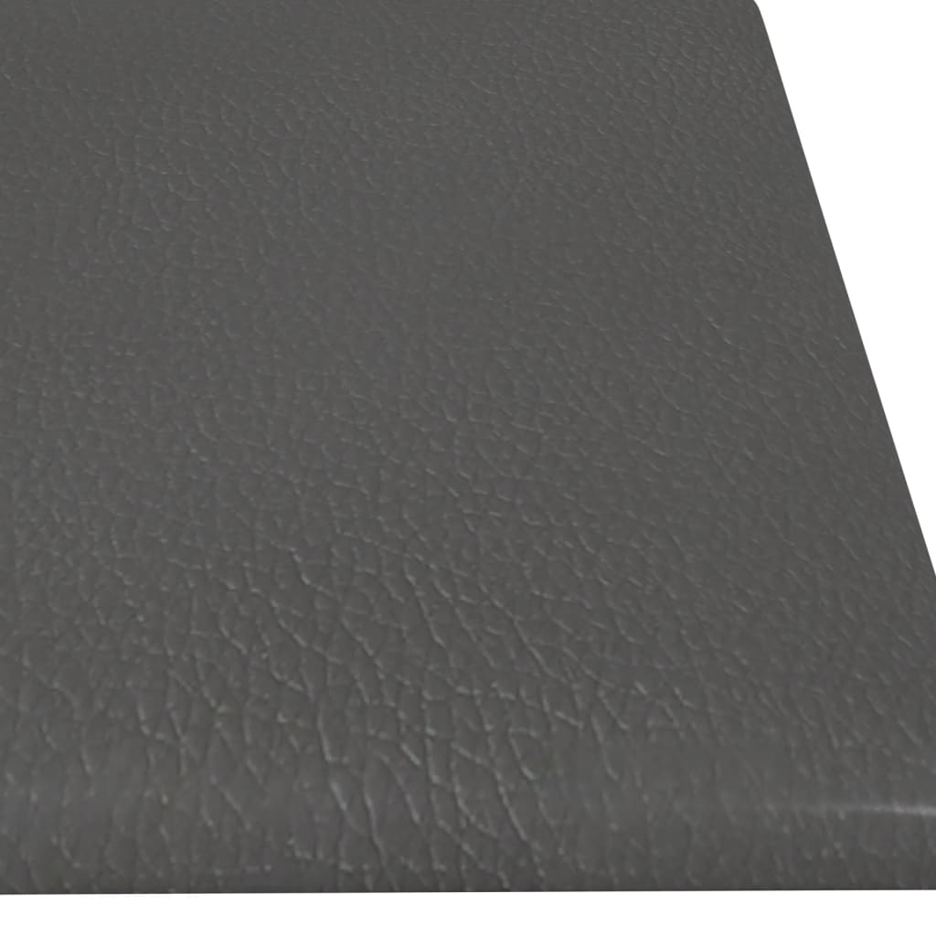 vidaXL Zidne ploče od umjetne kože 12 kom sive 60 x 15 cm 1,08 m²