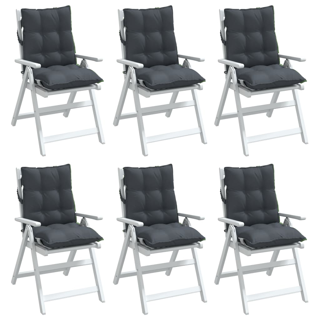 vidaXL Jastuci za stolice s niskim naslonom 6 kom antracit od tkanine