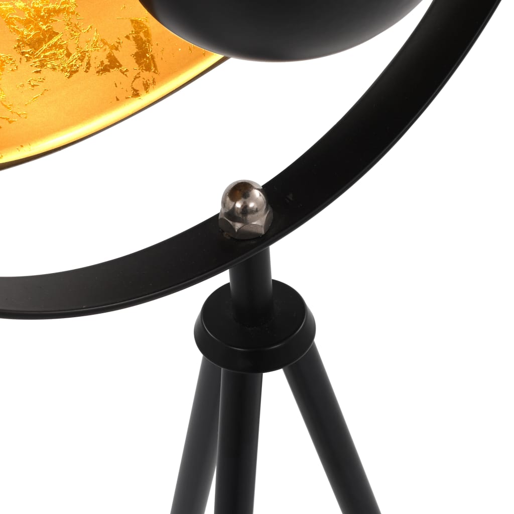 vidaXL Stojeća svjetiljka E27 crno-zlatna 31 cm