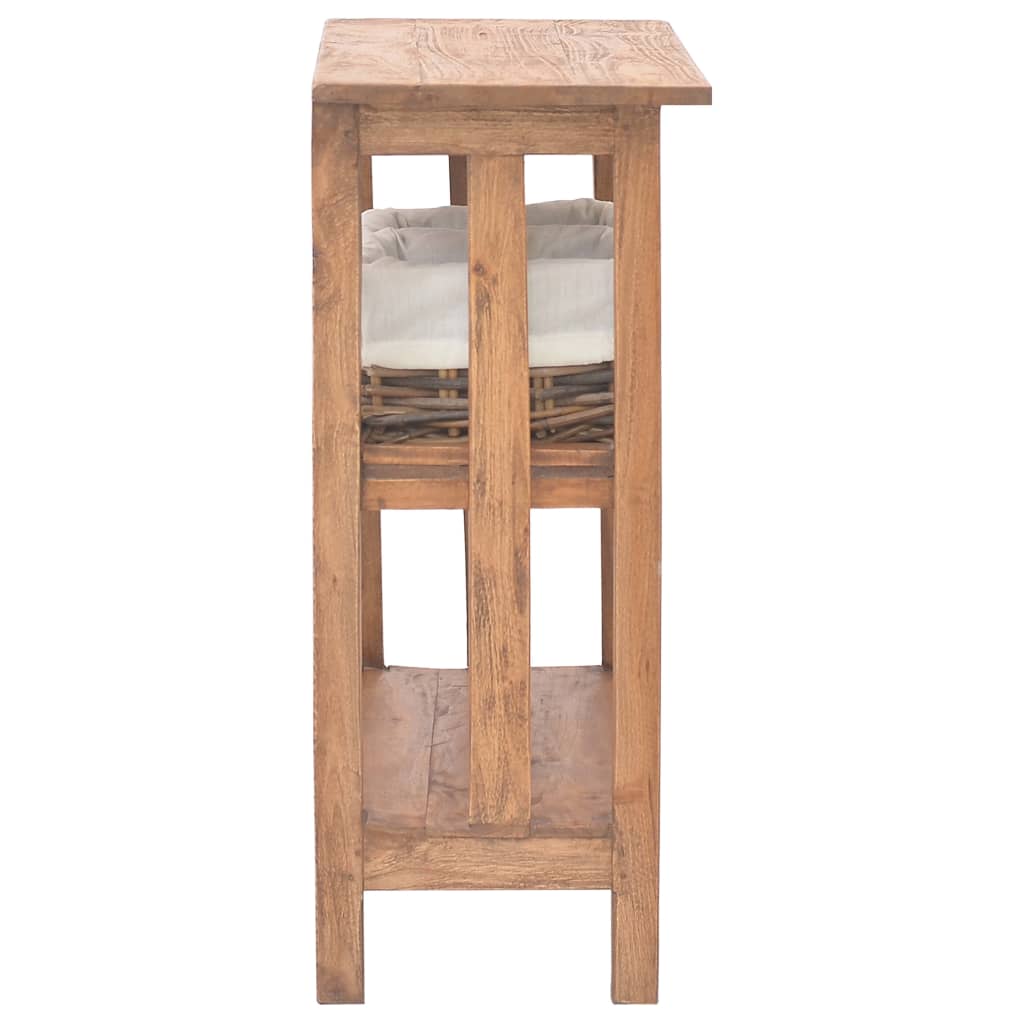 vidaXL Konzolni stol od masivnog obnovljenog drva 69 x 28 x 70 cm