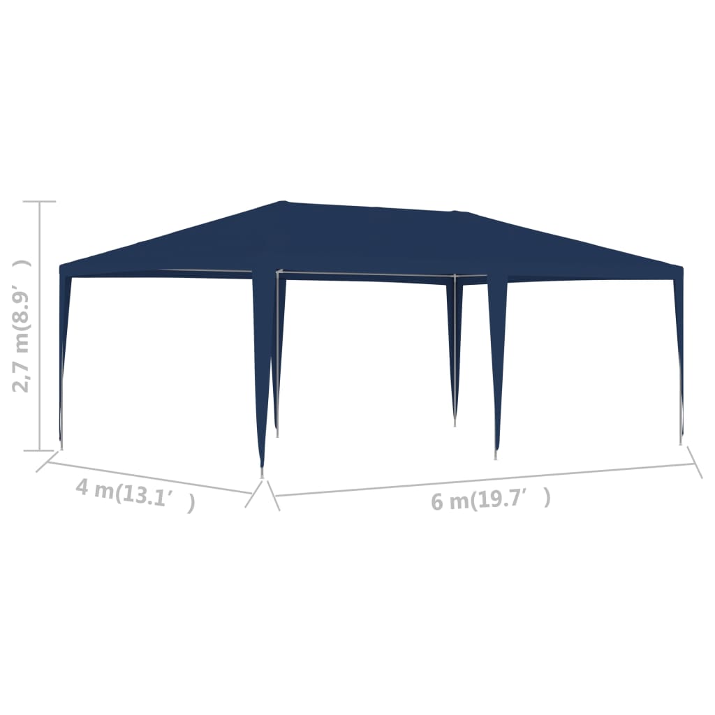 vidaXL Šator za zabave 4 x 6 m plavi