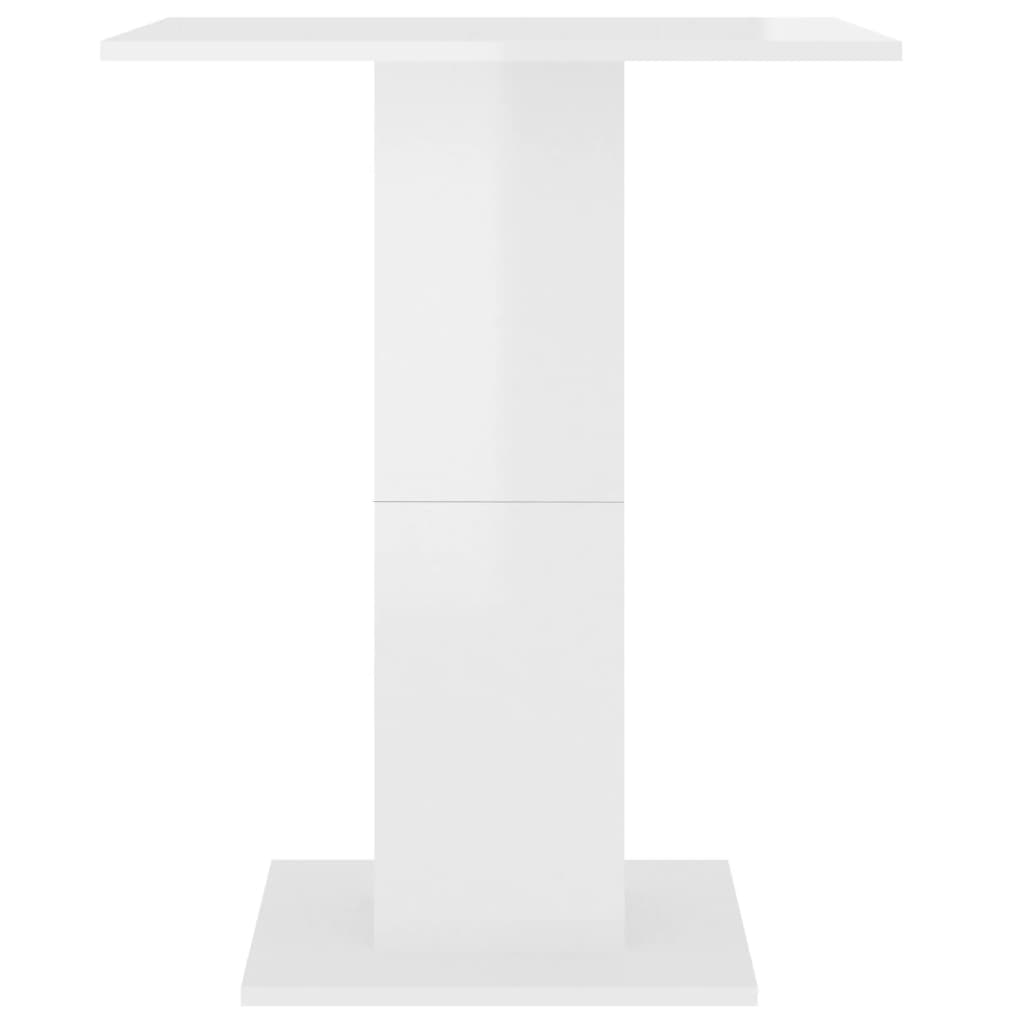 vidaXL Bistro stol sjajni bijeli 60 x 60 x 75 cm od konstruiranog drva
