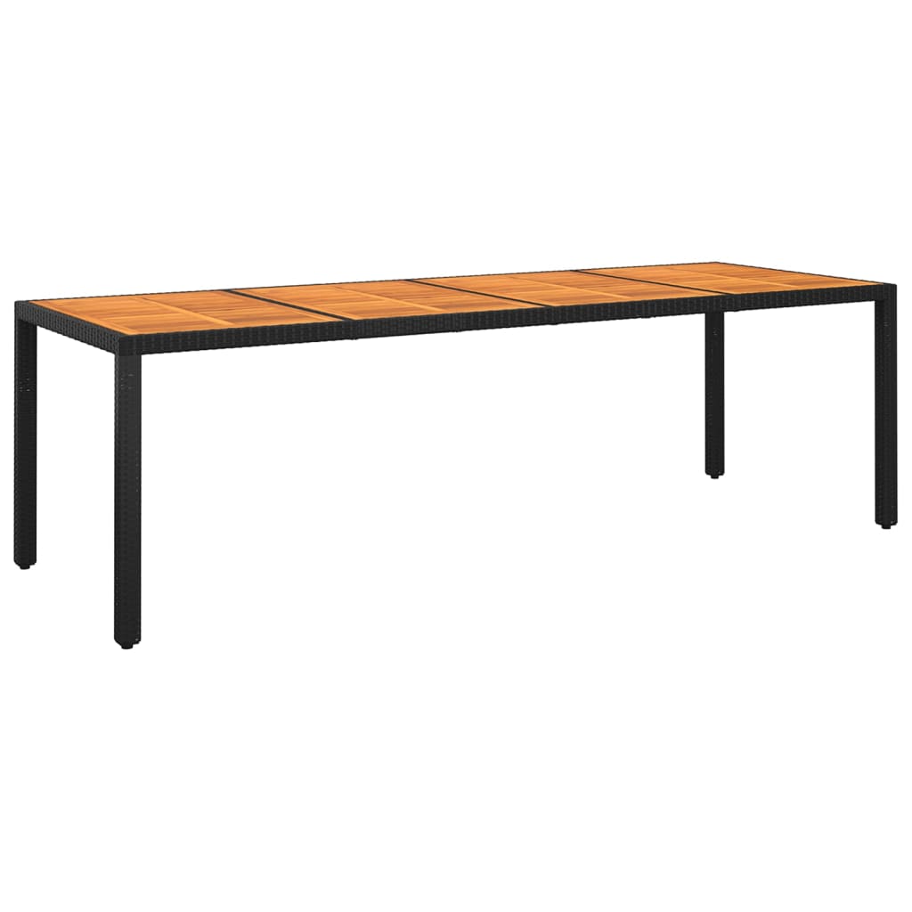 vidaXL Vrtni stol 250x100x75 cm od bagremovog drva i poliratana crni