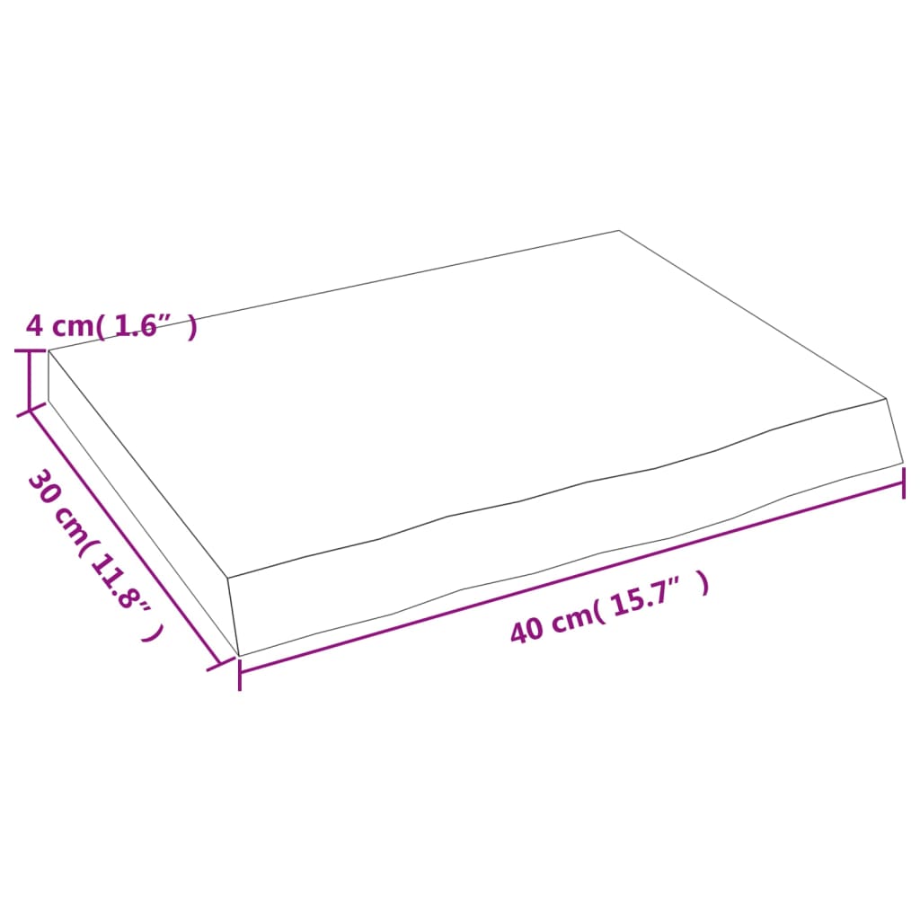 vidaXL Zidna polica svjetlosmeđa 40x30x(2-4) cm obrađena hrastovina