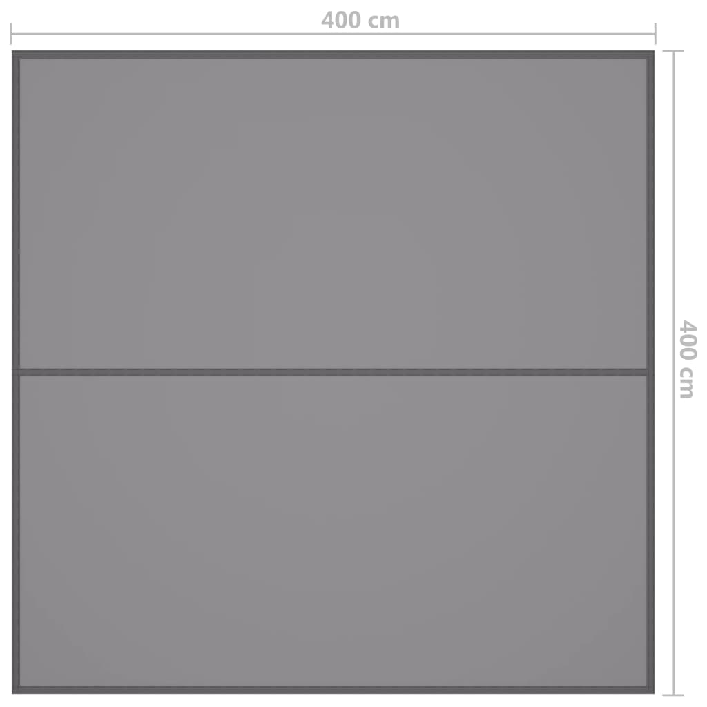 vidaXL Vanjska cerada 4 x 4 m siva