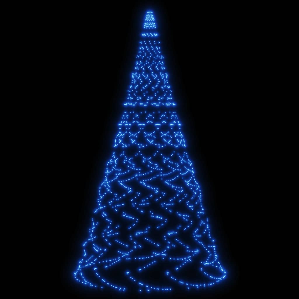 vidaXL Božićno drvce na stijegu 1400 plavih LED žarulja 500 cm