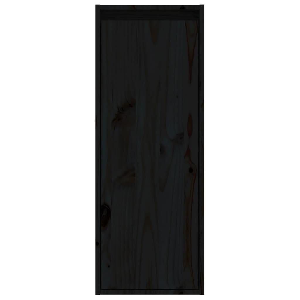 vidaXL Zidni ormarići 2 kom crni 30 x 30 x 80 cm od masivne borovine